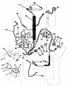 Page A Diagram and Parts List for 917257644  Craftsman Lawn Tractor