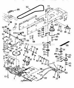 Page C Diagram and Parts List for 917257644  Craftsman Lawn Tractor
