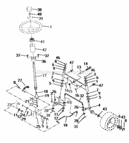 Page D Diagram and Parts List for 917257644  Craftsman Lawn Tractor