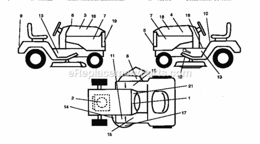 Page F Diagram and Parts List for 917257644  Craftsman Lawn Tractor