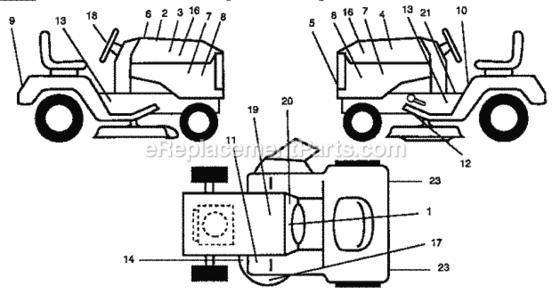 Page G Diagram and Parts List for 917257650  Craftsman Lawn Tractor