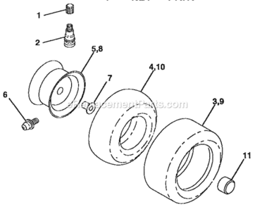 Page H Diagram and Parts List for 917257651  Craftsman Lawn Tractor