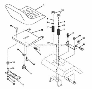 Page F Diagram and Parts List for 917257653  Craftsman Lawn Tractor