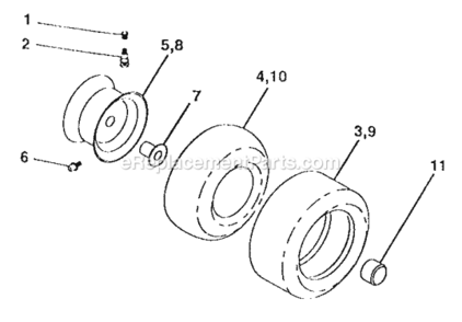 Page H Diagram and Parts List for 917257653  Craftsman Lawn Tractor
