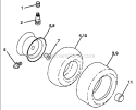 Wheels  Tires Diagram and Parts List for 917257660  Craftsman Lawn Tractor
