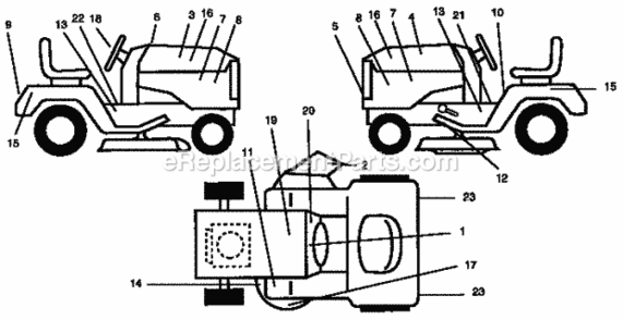 Page G Diagram and Parts List for 917257661  Craftsman Lawn Tractor