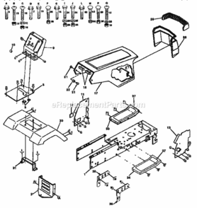 Page B Diagram and Parts List for 917257690  Craftsman Lawn Tractor