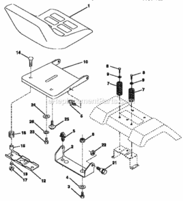 Page E Diagram and Parts List for 917257690  Craftsman Lawn Tractor