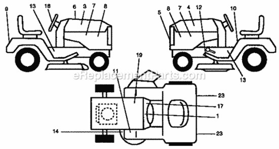 Page A Diagram and Parts List for 917257710  Craftsman Lawn Tractor