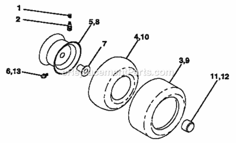 Page B Diagram and Parts List for 917257710  Craftsman Lawn Tractor