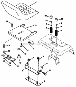 Page H Diagram and Parts List for 917257710  Craftsman Lawn Tractor