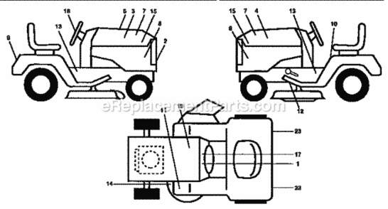 Page A Diagram and Parts List for 917257720  Craftsman Lawn Tractor