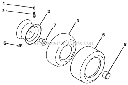 Page B Diagram and Parts List for 917257720  Craftsman Lawn Tractor