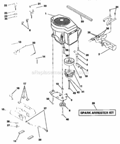 Page G Diagram and Parts List for 917257720  Craftsman Lawn Tractor