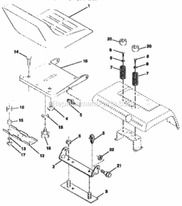 Page H Diagram and Parts List for 917257720  Craftsman Lawn Tractor