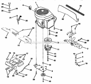 Page E Diagram and Parts List for 917257721  Craftsman Lawn Tractor