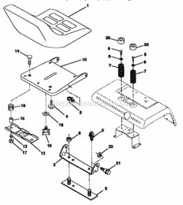 Page F Diagram and Parts List for 917257721  Craftsman Lawn Tractor