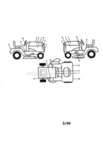 Page A Diagram and Parts List for 917257740  Craftsman Lawn Tractor