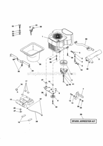 Page G Diagram and Parts List for 917257740  Craftsman Lawn Tractor