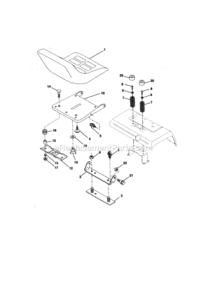 Page H Diagram and Parts List for 917257740  Craftsman Lawn Tractor