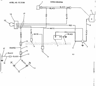 Page E Diagram and Parts List for 91725780  Craftsman Lawn Tractor