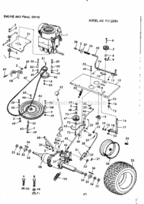 Page B Diagram and Parts List for 91725781  Craftsman Lawn Tractor