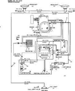 Page E Diagram and Parts List for 91725781  Craftsman Lawn Tractor