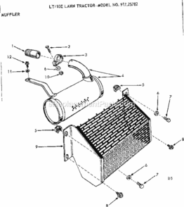 Page D Diagram and Parts List for 91725782  Craftsman Lawn Tractor