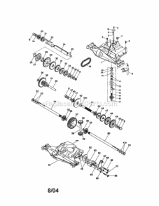 Page K Diagram and Parts List for 917258010  Craftsman Lawn Tractor