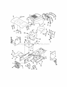 Page B Diagram and Parts List for 917258010  Craftsman Lawn Tractor