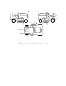 Page G Diagram and Parts List for 917258010  Craftsman Lawn Tractor