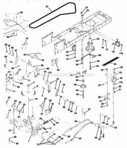 Page C Diagram and Parts List for 917258020  Craftsman Lawn Tractor