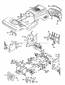 Page B Diagram and Parts List for 917258021  Craftsman Lawn Tractor