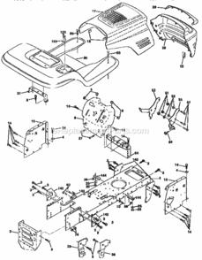 Page B Diagram and Parts List for 917258030  Craftsman Lawn Tractor