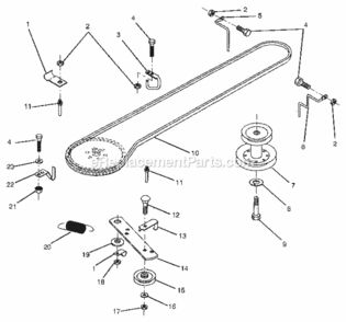 Page K Diagram and Parts List for 917258140  Craftsman Lawn Tractor