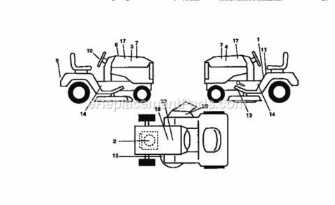 Page J Diagram and Parts List for 917258160  Craftsman Lawn Tractor