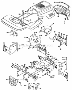 Page B Diagram and Parts List for 917258171  Craftsman Lawn Tractor