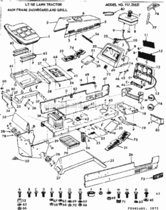 Page A Diagram and Parts List for 91725820  Craftsman Lawn Tractor
