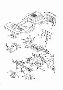 Page B Diagram and Parts List for 917258331  Craftsman Lawn Tractor