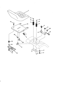 Page E Diagram and Parts List for 917258331  Craftsman Lawn Tractor