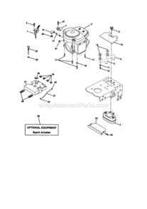 Page H Diagram and Parts List for 917258331  Craftsman Lawn Tractor