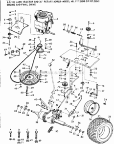 Page B Diagram and Parts List for 91725841  Craftsman Lawn Tractor