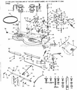 Page G Diagram and Parts List for 91725841  Craftsman Lawn Tractor