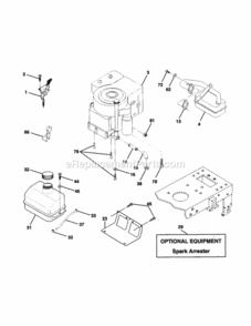 Page H Diagram and Parts List for 917258440  Craftsman Lawn Tractor