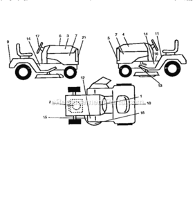 Page F Diagram and Parts List for 917258451  Craftsman Lawn Tractor