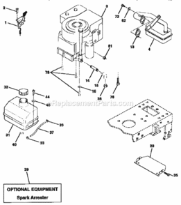 Page F Diagram and Parts List for 917258452  Craftsman Lawn Tractor