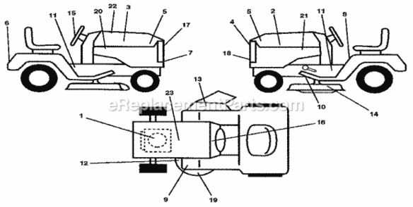 Page F Diagram and Parts List for 917258492  Craftsman Lawn Tractor