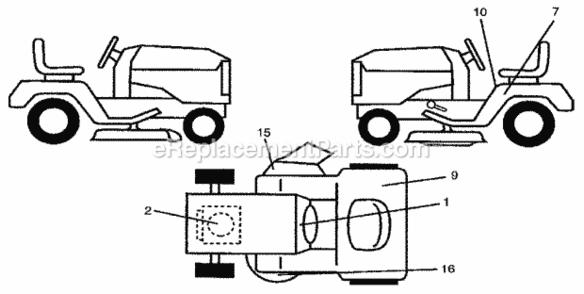 Page G Diagram and Parts List for 917258492  Craftsman Lawn Tractor