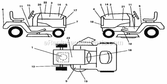 Page G Diagram and Parts List for 917258493  Craftsman Lawn Tractor