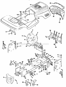 Page B Diagram and Parts List for 917258522  Craftsman Lawn Tractor